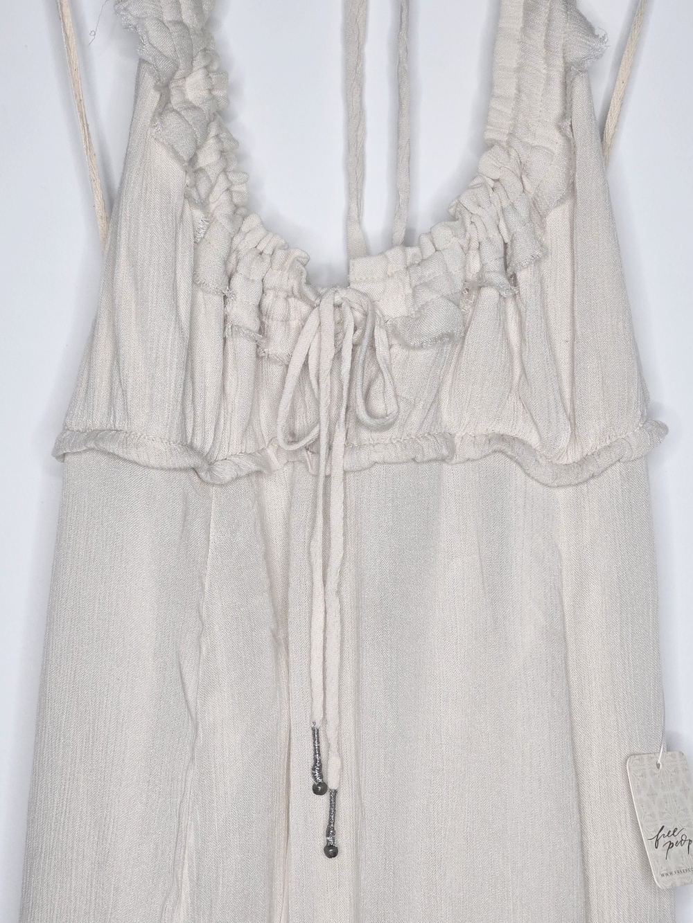NWT Free People Burst Of Bliss Maxi Dress Cream Boho Flowy, Romantic Tiered  XS - Picture 7 of 14